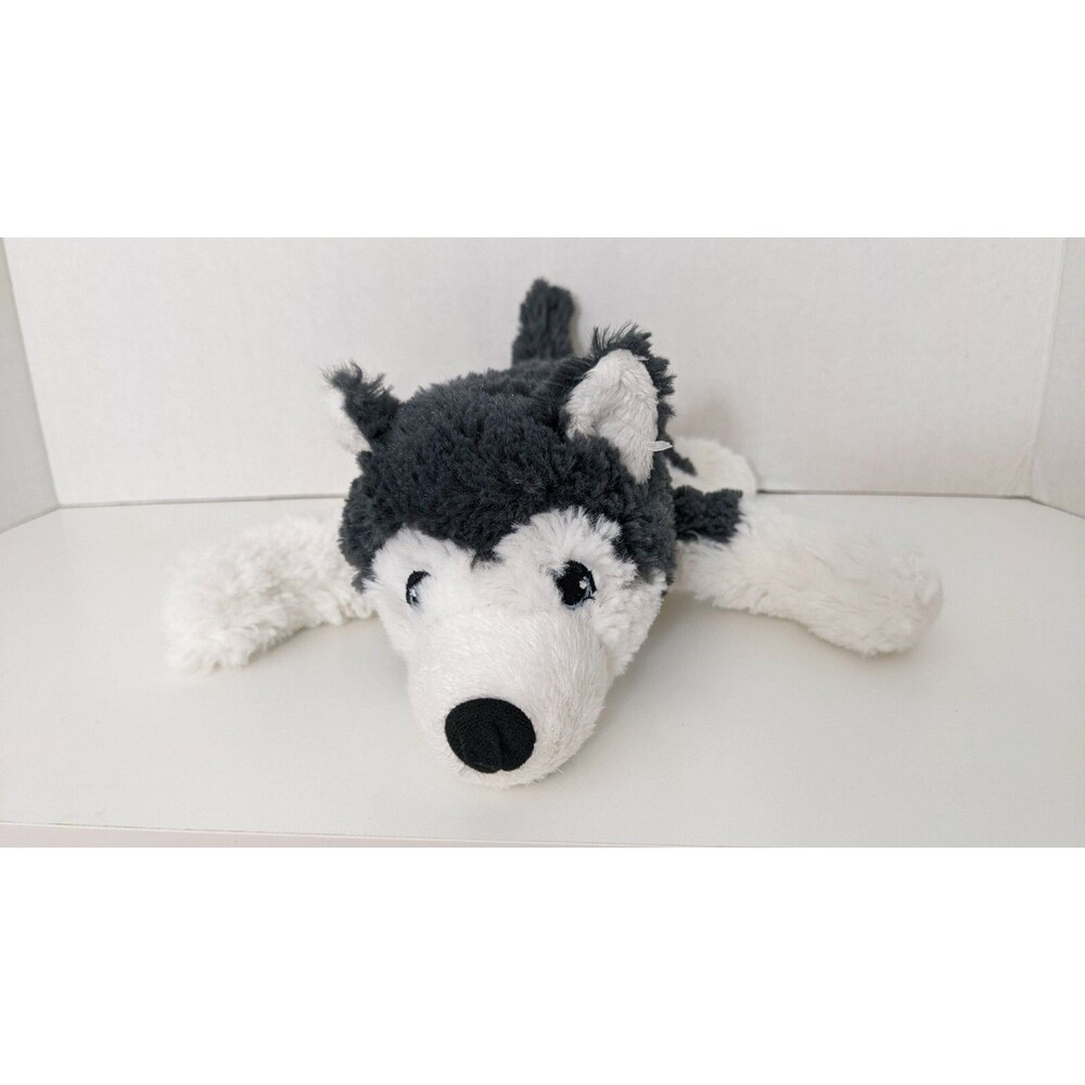 Ikea LIVLIG Grey White Siberian Huskey 10" Dog Stuffed Animal Small Plush